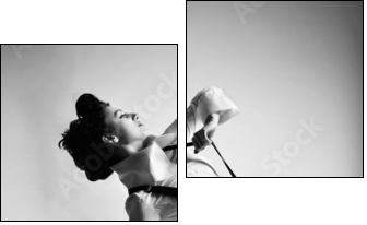 black and white dancer - Two-piece canvas print, Diptych