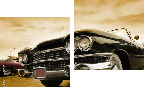 Classic Cars - Two-piece canvas print, Diptych