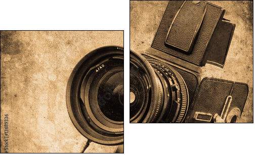 photo camera - Two-piece canvas print, Diptych
