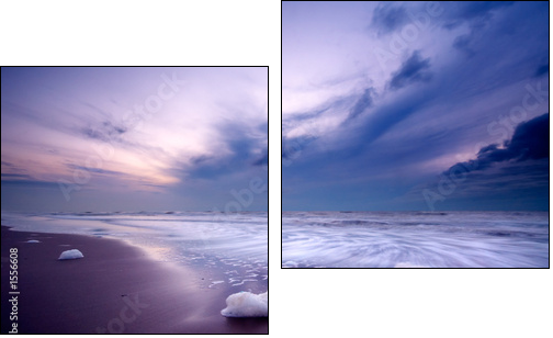 ocean at night - Two-piece canvas print, Diptych