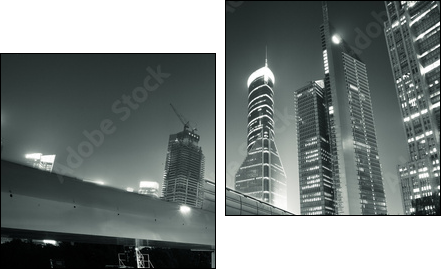 Megacity Highway - Two-piece canvas print, Diptych