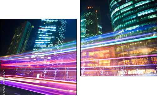 light trails - Two-piece canvas print, Diptych