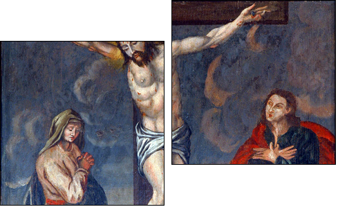 Crucifixion, Jesus on the cross - Two-piece canvas print, Diptych