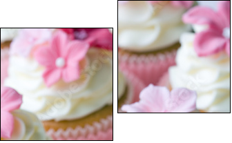 Wedding cupcakes - Two-piece canvas print, Diptych