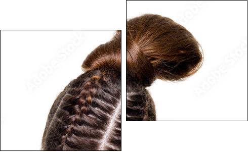 Beauty pigtails - Two-piece canvas print, Diptych