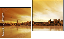seattle panorama - Two-piece canvas print, Diptych