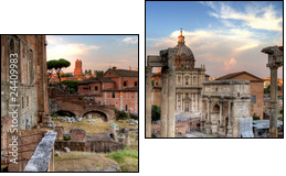 rome hdr panoramic view - Two-piece canvas print, Diptych