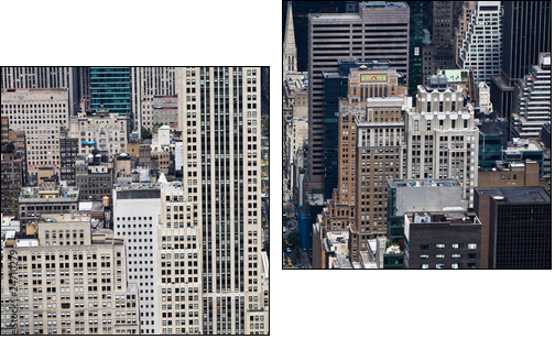 Skyline von New York City  mit HochhÃ¤usern - Two-piece canvas print, Diptych