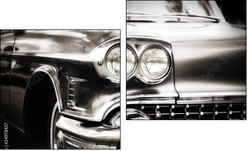 American Classic Caddilac Automobile Car. - Two-piece canvas print, Diptych