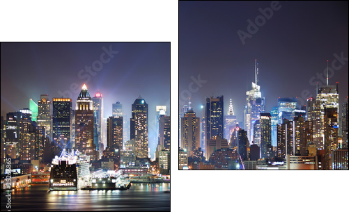 New York City Times Square - Two-piece canvas print, Diptych