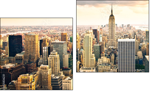 Skyline von New York - Two-piece canvas print, Diptych