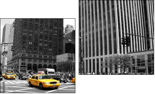NYC Taxi - Two-piece canvas print, Diptych