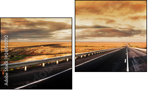 Road Panorama - Two-piece canvas print, Diptych