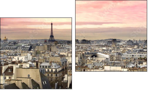 Paris Aussicht Eiffelturm - Two-piece canvas print, Diptych