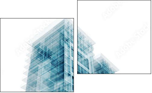 Contemporary architecture - Two-piece canvas print, Diptych