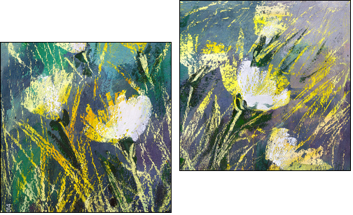 Wild flowers - Two-piece canvas print, Diptych