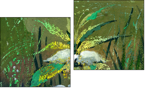 Wild flower - Two-piece canvas print, Diptych