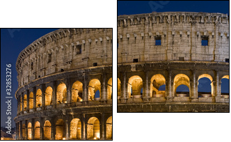 Colosseo notturno, Roma - Two-piece canvas print, Diptych