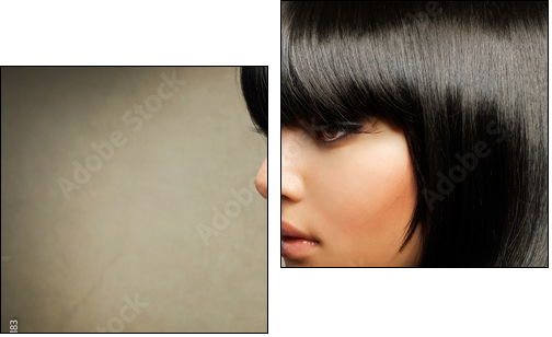 Beautiful Brunette. Egyptian Style. Hairstyle - Two-piece canvas print, Diptych