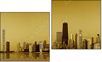 Chicago gold coast. - Two-piece canvas print, Diptych