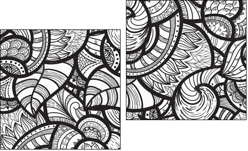 vector seamless ethnic doodle pattern - Two-piece canvas print, Diptych