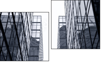 Glass Office Skyscrapers, Hong Kong - Two-piece canvas print, Diptych