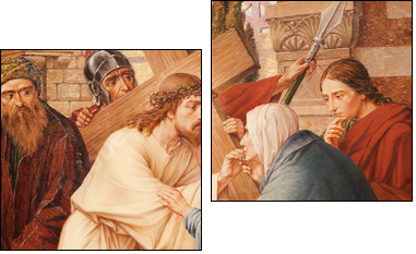 Gent - Jesus and Mary on the cross way -  st. Peter s church - Two-piece canvas print, Diptych