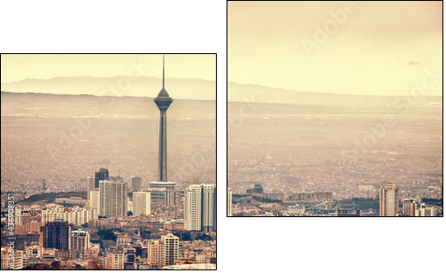 Tehran Skyline - Two-piece canvas print, Diptych