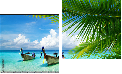 tropical sea - Two-piece canvas print, Diptych