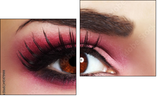 Red Eye Makeup - Two-piece canvas print, Diptych