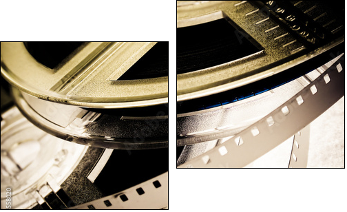Film reels - Two-piece canvas print, Diptych