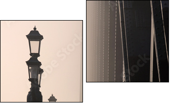The fog on the Tyne - Two-piece canvas print, Diptych