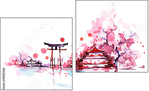 Japan - Two-piece canvas print, Diptych