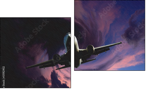 turbulence - Two-piece canvas print, Diptych
