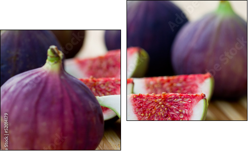 Ripe Fig Fruits - Two-piece canvas print, Diptych