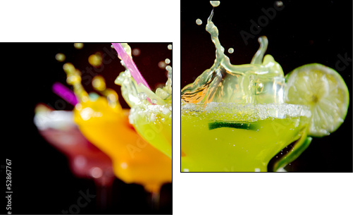 Fruit cocktails - Two-piece canvas print, Diptych