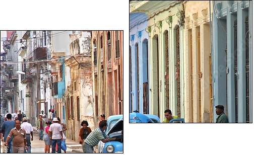 stalled in havana - Two-piece canvas print, Diptych