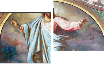 Vienna -  Fresco of Ascension of the Lord - Two-piece canvas print, Diptych
