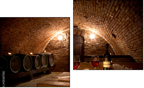 Wine cellar - Two-piece canvas print, Diptych