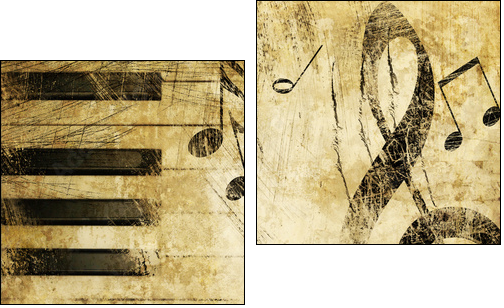 music grunge - Two-piece canvas print, Diptych