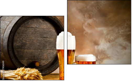 Beer still life - Two-piece canvas print, Diptych