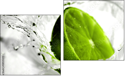 lime light - Two-piece canvas print, Diptych