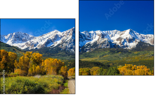 Road in Colorado - Two-piece canvas print, Diptych