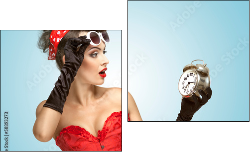 Glamourous clockwork. - Two-piece canvas print, Diptych