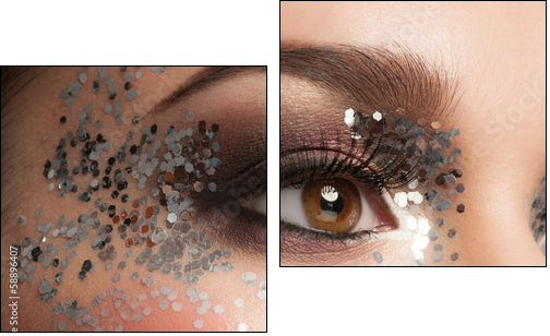Eye Makeup - Two-piece canvas print, Diptych