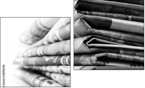 Newspapers - Two-piece canvas print, Diptych