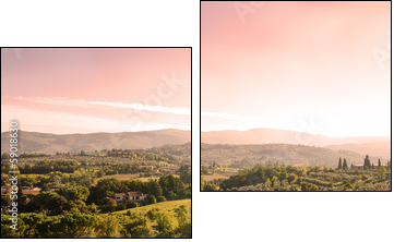 beautiful tuscan landscape - Two-piece canvas print, Diptych