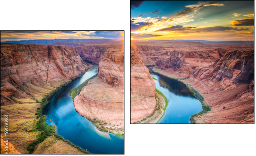 Horseshoe Bend, Grand Canyon - Two-piece canvas print, Diptych