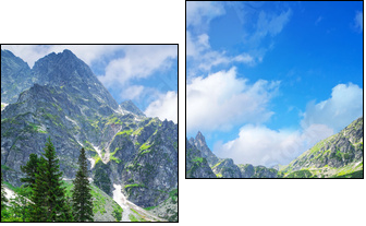 Eye of the Sea lake in Tatra mountains, Poland - Two-piece canvas print, Diptych