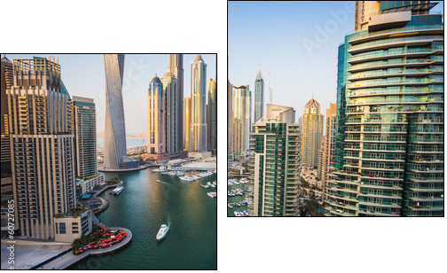 Dubai Marina. UAE - Two-piece canvas print, Diptych